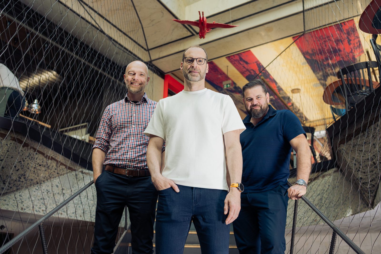 Zakladatelé GLOW21 — Petr Čech, Luboš Kastner a Jiří Panuška